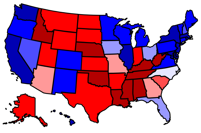 Election Betting Odds map